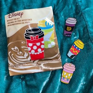 3 Disney coffee cup pin set, Ursula Dumbo and mrs Potts